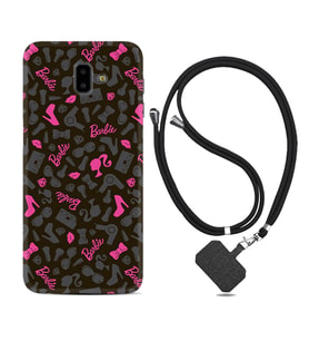 Samsung J6 Plus J7 Prime J7 Pro M20 Kılıf Boyun Askılı Silikon Barbie and Shoes 1413