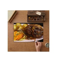 Pişmiş Taze Et Yemeği Tasarımı 240 parça Ahşap Puzzle Ahşap Kutuda MP03711