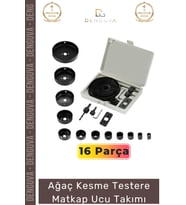 #MatkapUcu 16 Parça Metal Ahşap Panç Seti Profesyonel Güçlü Alçıpan Tavan Kesme Matkap Ucu Takımı