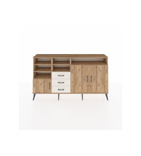 Arges Konsol 7 Raflı 3 Çekmeceli 3 Kapaklı 176x30x99 Çam-Çam/Aytaşı