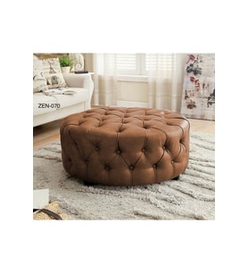 80cm Lik Kapitoneli Yuvarlak Oval Puf