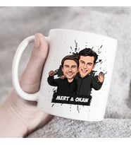 Kişiye Özel Yakın Dostlar Karikatürlü Kupa Bardak