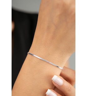 Elika Silver Kadın Tilki Kuyruğu Model 925 Ayar Gümüş Bileklik (STD)