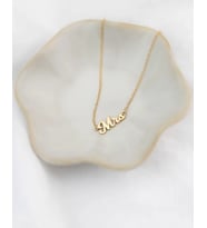 Kişiye Özel Mrs Yazılı Kolye 925K Gümüş (Gold)