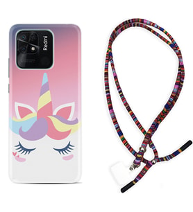Xiaomi Poco X3 Pro M4 Pro X4 Pro C40 10C Kılıf Boyun Asklı Rasta Silikon Sweety Unicorn 1737