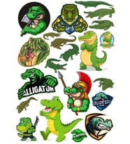 Timsah Sticker Set-11 17 Parça Telefon, Tablet, Defter, Laptop Sticker