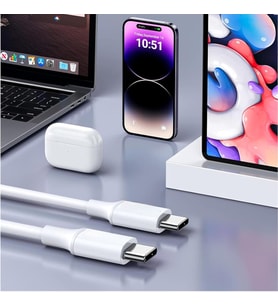 Apple Uyumlu iPhone 15 Pro İçin Type-c - Type-c Kablo Beyaz Lbs 805980 1 Adet Kablo