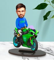 Kişiye Özel Motorcu Erkek Tasarımlı Karikatür Biblo
