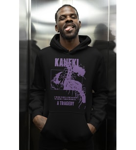 Ken Kaneki Tokyo Ghoul Baskılı Unisex Oversize Anime Karakter Hoodie
