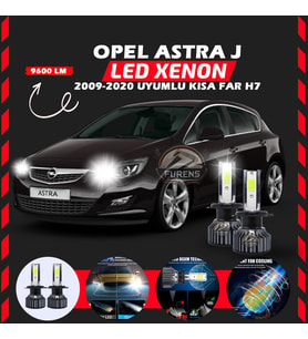 Opel Astra J 2009-2020 Kısa Far Uyumlu Şimşek Etkili Led Xenon Pro Series H7