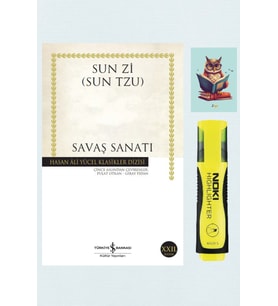 Savaş Sanatı  - Sun Tzu - İş Bankası Kültür Yayınları - Sarı Fosforlu Kalem - Not Defter Seti
