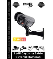 #SahteKamera Ev Ofis İş Yeri Bahçe Gece Görüşlü Pilli Ledli Caydırıcı Güvenlik Kamerası 3 Adet