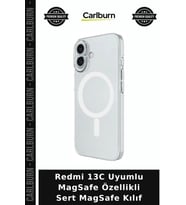 Redmi 13C Uyumlu MagSafe Özellikli Sert MagSafe Kılıf Telefon Koruma Cihaz Aksesuarı Koruyucu Kapak