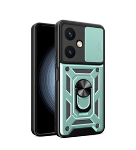 Vivo Y27 Kılıf Pars Lens Yüzüklü  - Yeşil