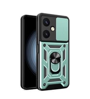 Vivo Y27 Kılıf Pars Lens Yüzüklü  - Yeşil