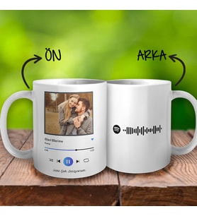 Kişiye Özel Spotify Tasarımlı ve Mesajlı Kupa Bardak oh933