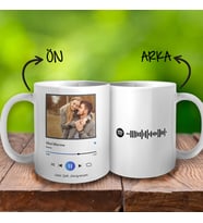 Kişiye Özel Spotify Tasarımlı ve Mesajlı Kupa Bardak oh933