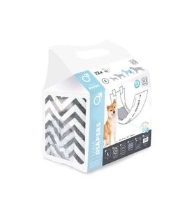 M-Pets Dıapers Erkek Köpekler İçin Külot (L) 12Li 10116399