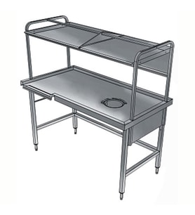 Electrolux Professional Bulaşık Kabul Tezgahı, 1 Sıyırma Hunisi, Basket Raflı, Sağdan Sola - 1700x800 Mm BHST1708R