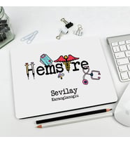 Kişiye Özel Hemşire Temalı İsme Özel Mousepad