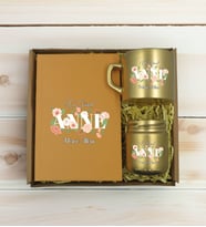 BK Gift Kişiye Özel İsimli DTF Anne Temalı Gold Defter & Kahve Fincanı & Mum Hediye Seti-4, Anneye Hediye, Anneler Günü Hediyesi