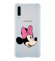 Samsung Galaxy A30s Köşe Korumalı Antişok Kapak Minnie Mouse Tasarımlı Şeffaf Kılıf