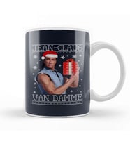 Jean Claus Van Damme Christmas Knit Kupa Bardak Porselen