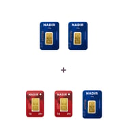 Nadir Gold 24 Ayar 9,5 Gram Külçe Altın (3 Adet 2,5 Gram Külçe Altın + 2 Adet 1 Gram Külçe Altın )
