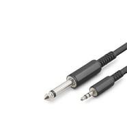 6.35Mm To 3.5Mm Gitar Kablosu 3 M - Siyah Hdx1077