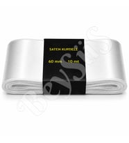 Saten Kurdele 60 mm Beyaz