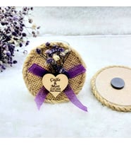 30 Adet Hasır Magnet Mor Nikah Şekeri Magnet-