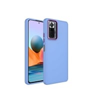 Xiaomi Redmi Note 10 Pro Uyumlu Kılıf Metal Çerçeve ve Buton Tasarımlı Silikon Zore Luna Kapak