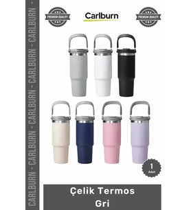 Özel Üretim Paslanmaz Isı Korumalı Vakumlu Sızdırmaz 500ml Mat Ergonomik Çelik Termos Gri