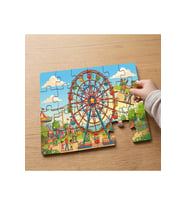 Renkli Büyük Dönme Dolap Tasarımlı 24 Parça Ahşap Çocuk Puzzle