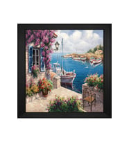 Manzara Temalı Kanvas Tablo 80 x 110 cm Siyah Çerçeve