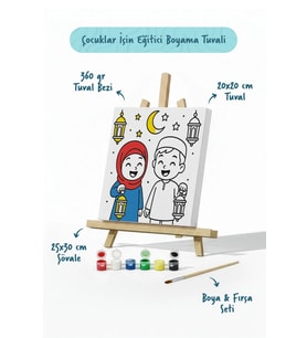 Ramazan Eğitici Boyama Seti Fenerli Çocuklar (Şövaleli)
