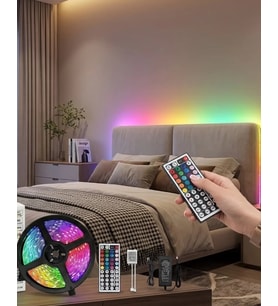 Kumandalı RGB Şerit Led 5 Metre Renk Değiştiren Dekoratif LED Işık
