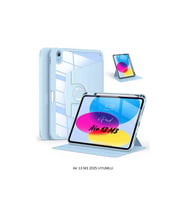 iPad Air 13 2025 M3 Çip Uyumlu 360° Dönebilen Yatay Dikey Standlı Fuchsia Pino Tablet Kılıfı