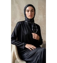 Bonjela Soft Eşarp Kafes Desen Siyah