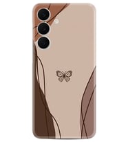 Samsung Galaxy S25 FE Kılıf Boutique Baskılı Resimli Kahve Kelebek Pcode -038