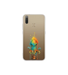 General Mobile GM 10 ile uyumlu Splash ahtapot tasarımlı şeffaf silikon kılıf