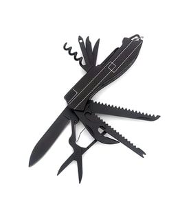 Valkyrie 11 Fonksiyonlu Kamp Cep Çakısı Multitool Siyah