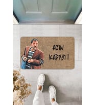Bej Komik Açın Kapıyı Kapı Önü Paspası KP38