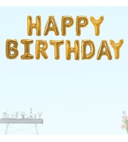 Happy Birthday Folyo Balon Seti, 40 cm - Altın (STD)