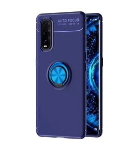 Oppo Find X2 Kılıf Range Yüzüklü Silikon - Mavi