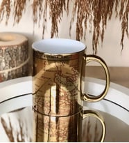 Travel Journal Tasarımlı Gold Kupa