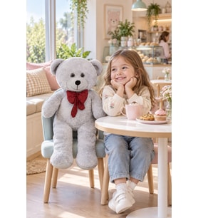 Pandamkee 80 Cm Sevgiliye Özel Hediyelik Ayı (Gri)