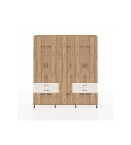 Hyperion Dolap 11 Raflı 4 Çekmeceli 2 Askılı 220x44x243 Çam-Çam/Aytaşı