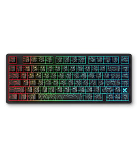 MCHOSE Jet 75 E-sport Black Topographic %75 Kailh Magnetic God Manyetik Switch 8K Hz Hall Effect Hotswap RGB İngilizce Mekanik Gaming Klavye (HW-Jet75-10)