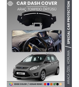 FORD C-MAX DOUBLE EKRAN (2010-2014) Torpido Örtüsü Araca Özel Tam Uyum Kaymaz Kolay Montaj